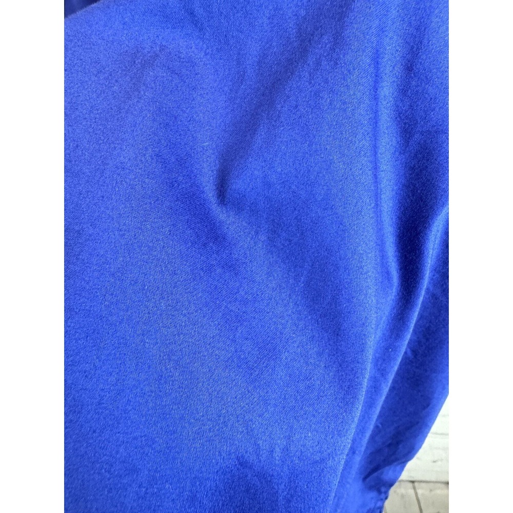 CHICO'S royal blue cotton stretch beaded top blouse tunic size 2 12 L - Picture 6 of 9